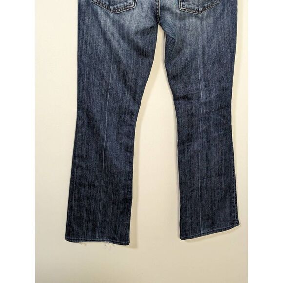 7 For All Mankind Bootcut Low Rise Distressed Jeans - Size 27 - Picture 6 of 9